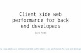 Client Side Performance for Back End Developers - Camb Expert Talks, Nov 2016