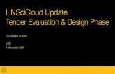 HNSciCloud Update Tender Evaluation & Design Phase