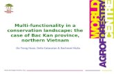 Multi-functionality in a conservation landscape: the case of Bac Kan Province, Northern Vietnam