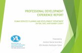 PROFESSIONAL DEVELOPMENT EXPERIENCE REPORT