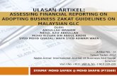 Artikel Review: Assessing financial reporting on adopting business zakat guidelines