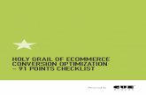 HOLY GRAIL OF E-COMMERCE CONVERSION OPTIMIZATION – 91 POINT CHECKLIST AND INFOGRAPHIC