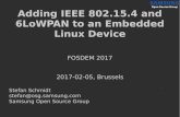 Adding IEEE 802.15.4 and 6LoWPAN to an Embedded Linux Device