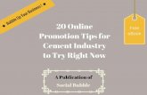 20 online promotion tips for cement industry to try right now