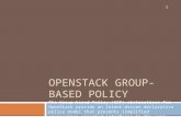 Openstack Group-Based Policy