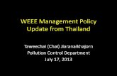 WEEE Management Policy Update from Thailand