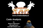 Shades of Play: Code Analysis/Unity Performance Tips