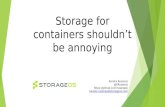 StorageOS, Storage for Containers Shouldn't Be Annoying at Container Camp UK