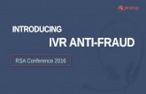 Introducing IVR Anti-Fraud from RSA Conference 2016