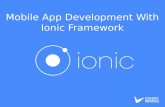 Mobile App Development With Ionic Framework