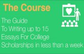 The Course on How to Write 15 Scholarship Essays in A Week