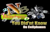 Numbers You Did'nt Know on Cell Phones