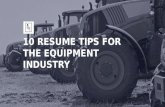 TOP 10 Equipment Resume Tips