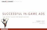 Successful In-Game Ads: The Secret Sauce for Monetization | Tammy Levy