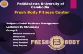 Start-up Business Plan in US - Fresh Body Fitness Center in US