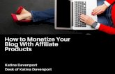 How to Monetize Your Blog With Affiliate Products