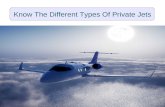 Know the different types of private jets