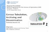 Census Tabulation, Archiving and Dissemination : Technical Session 16