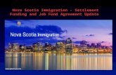 Nova scotia immigration   settlement funding and job fund agreement update