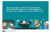 Success with Content Marketing Campaigns:  9 Rules for effective sales follow up