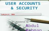 User Accounts & Security in windows