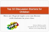 Top 10 discussion starters for children