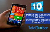 Points on Windows 10 Mobile: Microsoft's Unified Phone OS