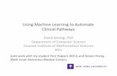 Using Machine Learning to Automate Clinical Pathways