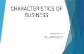Characterstics of business