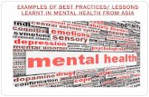 Best practices of mental health in Asia