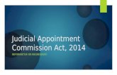 Judicial appointment commission act, 2014