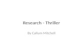 Research - Into the Thriller genre