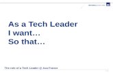 The role of a Tech Lead at AXA France