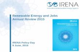 IRENA - Renewable Energy and Jobs Annual Review 2015