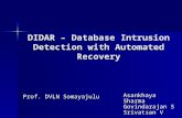 DIDAR: Database Intrusion Detection with Automated Recovery