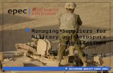 Managing Suppliers for Military and Aerospace Applications