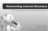 2012 ConvergeSE: Reinventing Interest Discovery Through Adaptive Human Behavioral Analysis