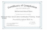 SQL Server administration 2012-certificate exam70-462