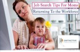 Job Search Tips for Moms Returning to the Workforce