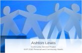 Ashton Lewis Community Service Project for KHP2240