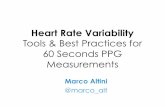 60 Seconds PPG Measurements - Tools & Best Practices
