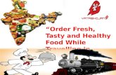 Order fresh, tasty and healthy food while travelling in train.