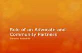 Role of an Advocate and Community Partners