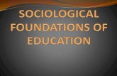 Sociological foundation of education