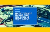 Recent Vehicle Recalls That You Should Know About