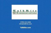 TalkRite Communications, LLC  ORM PowerPoint