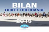 BILAN TICKET FOR CHANGE 2015