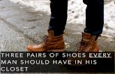 Three Pairs of Shoes Every Man Should have in his closet
