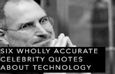 Richard Diecidue Presents: Six Celebrity Technology Quotes