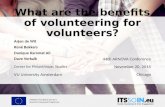 What are the benefits of volunteering for volunteers?